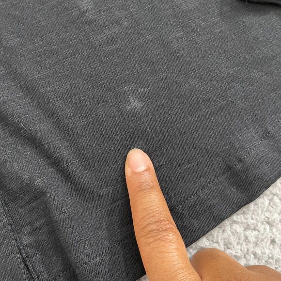 NWT Gap Knit Shirt Women M Black Preppy Button Up Long Sleeve - Picture 2 of 10